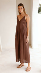 Aspen Maxi Dress - Chocolate