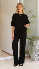 Bayu Knit Pants - Black