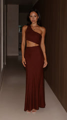 Abia Maxi Dress - Chocolate
