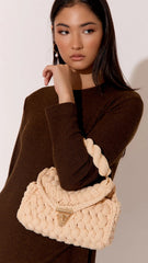 Annabel Chunky Plaited Handbag - Cream