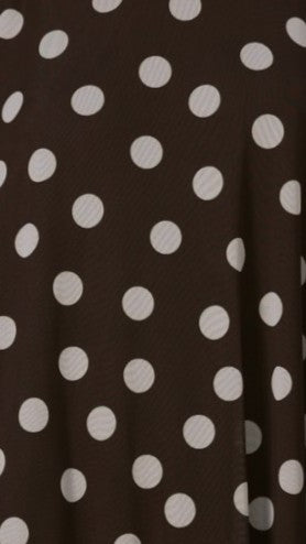 Amryn Maxi Dress - Choc/White Polka Dot