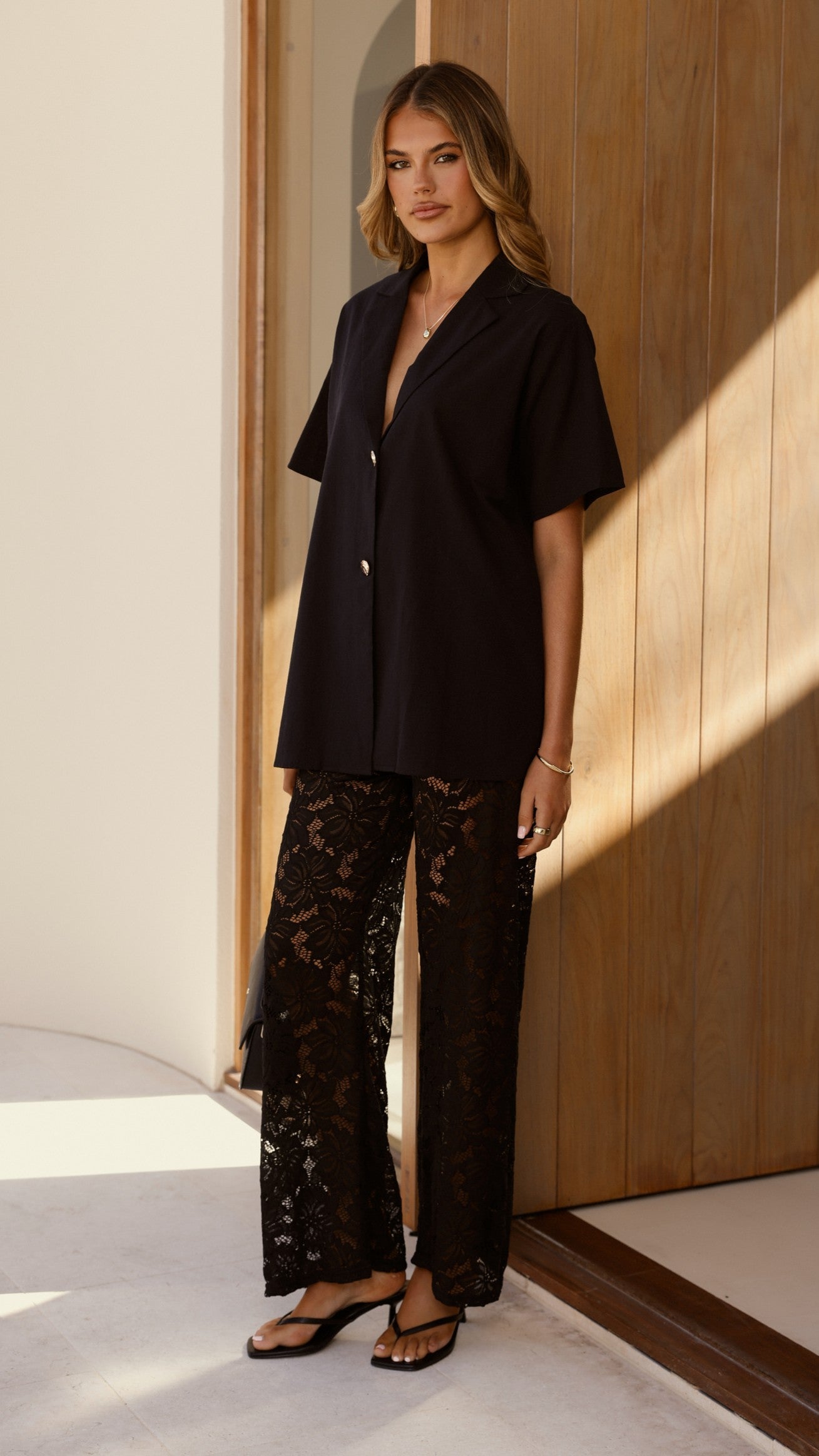 Azura Shirt And Pants Set - Black