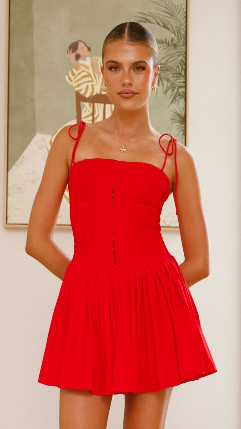 Bethi Mini Dress - Red