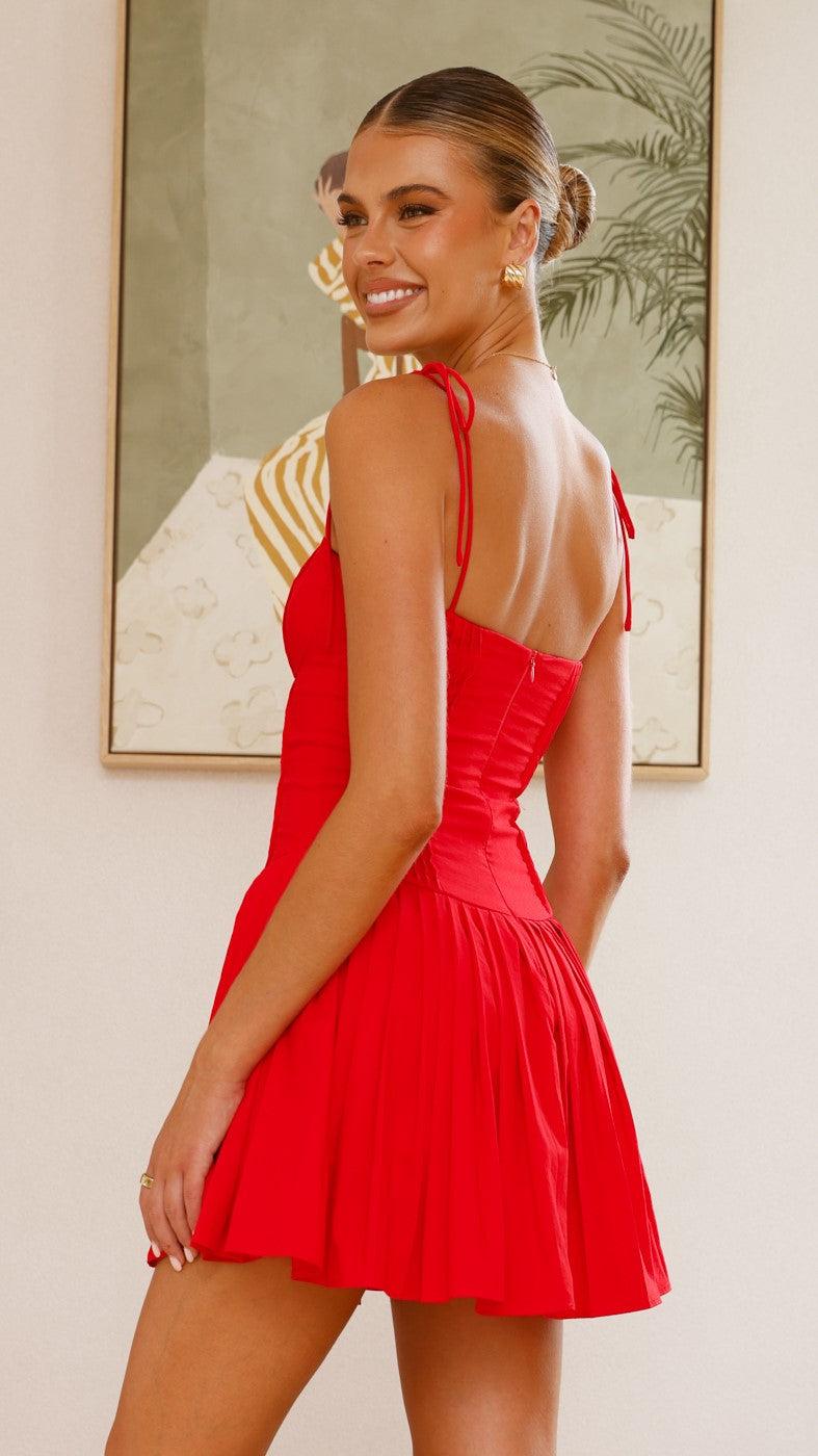 Bethi Mini Dress - Red