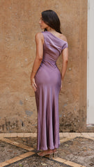 Auria Off Shoulder Maxi Dress - Plum