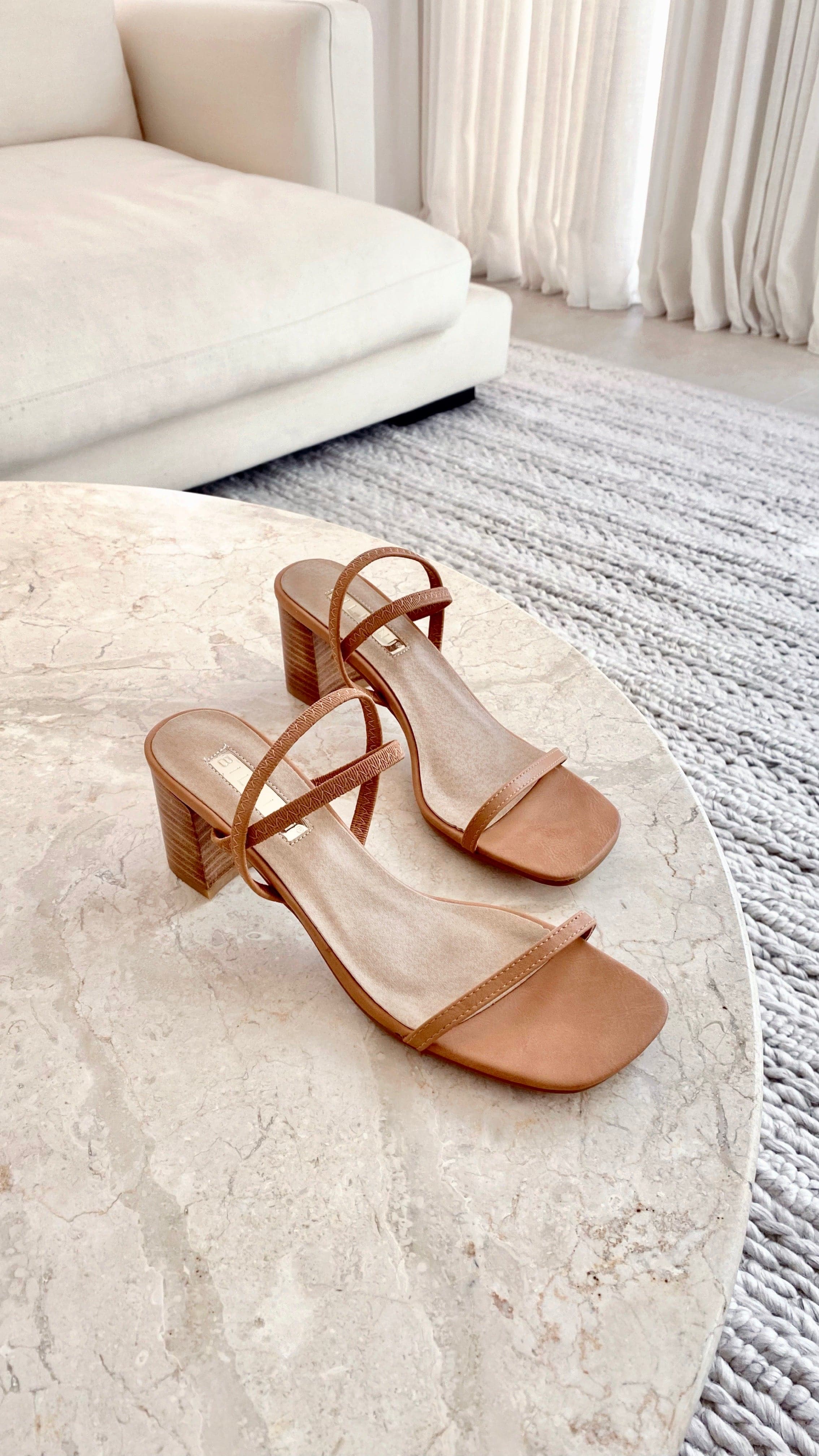 Balton Mule Heel - Sugar Brown / Natural