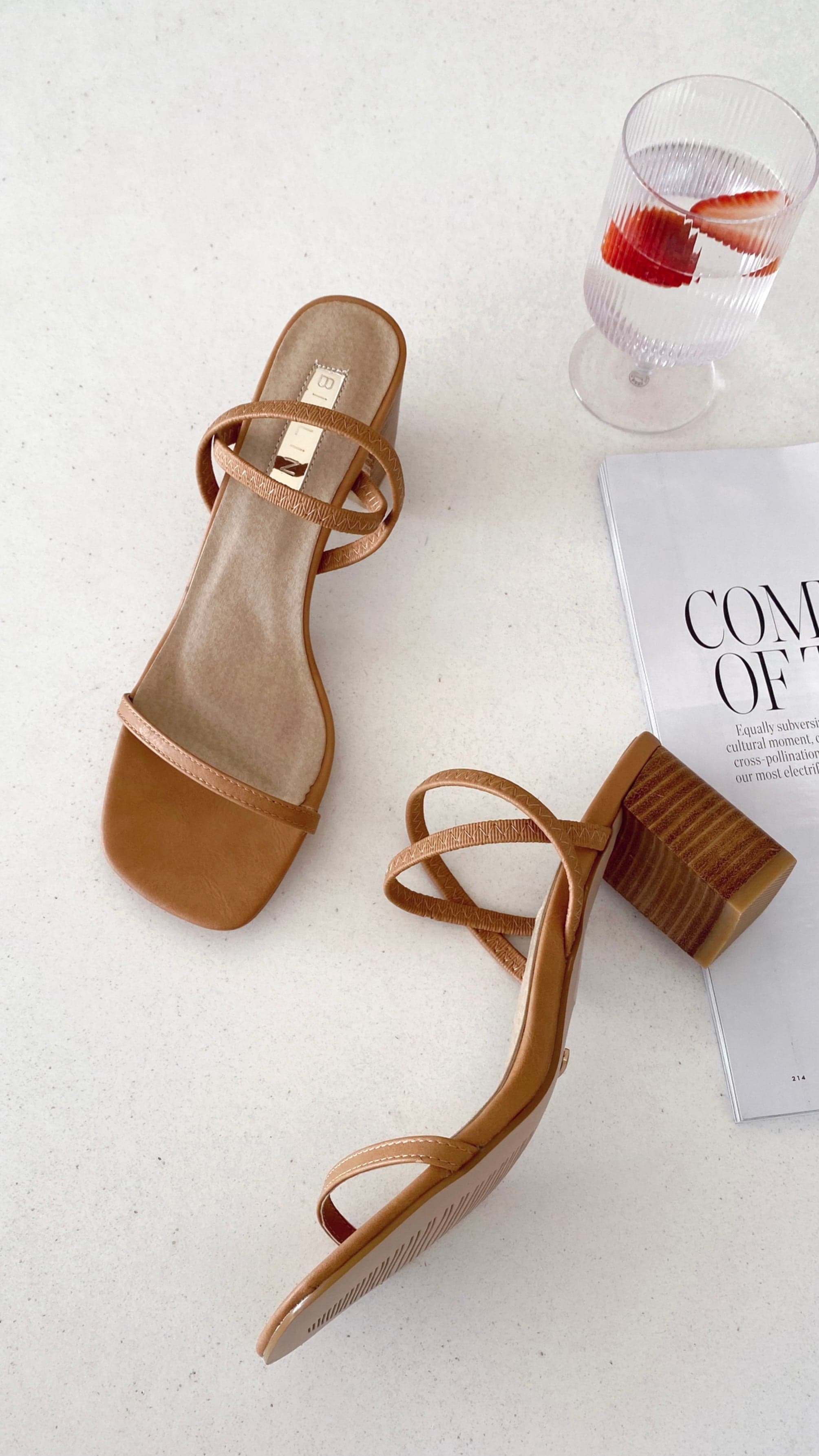Balton Mule Heel - Sugar Brown / Natural