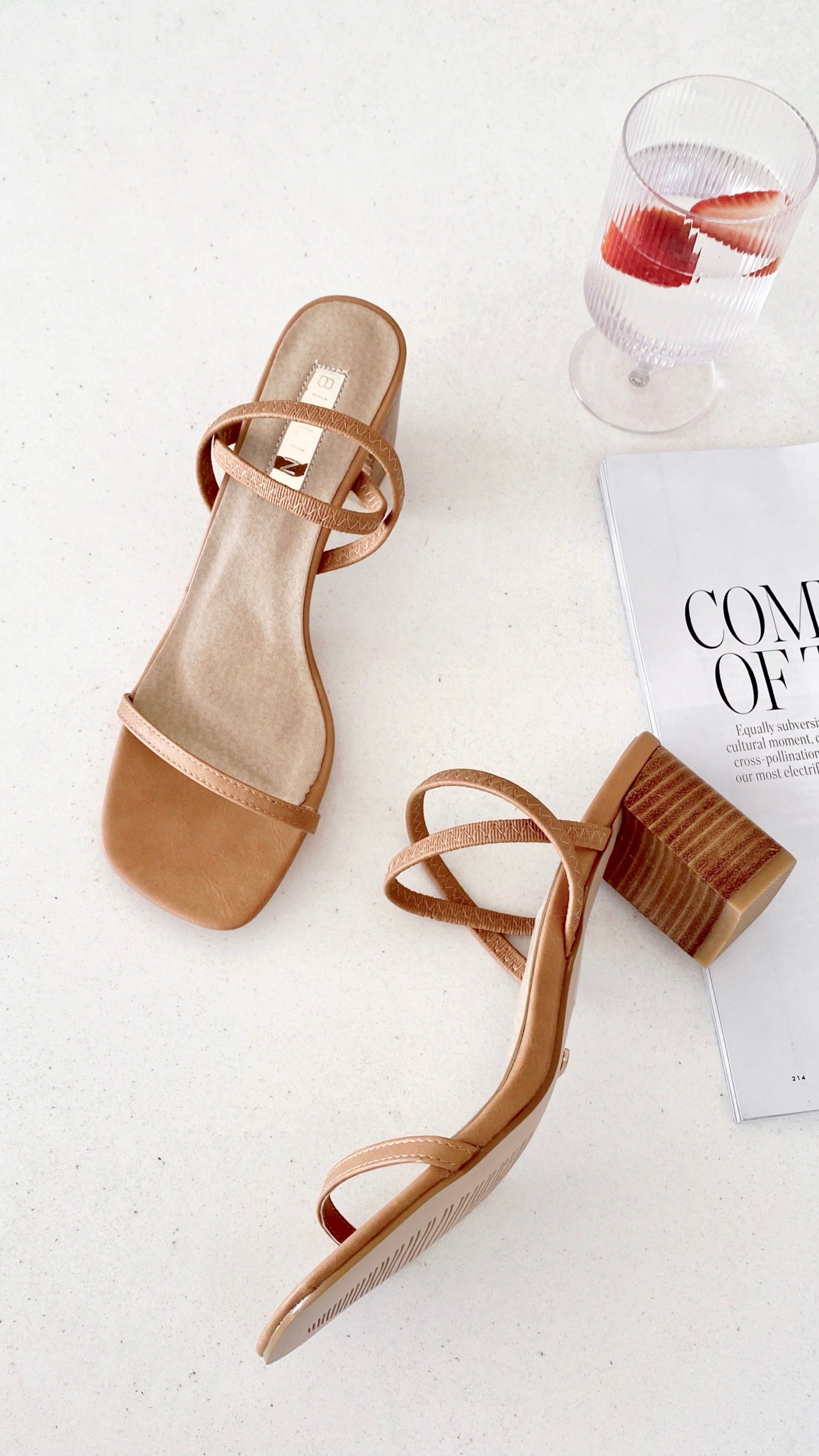 Balton Mule Heel - Sugar Brown / Natural