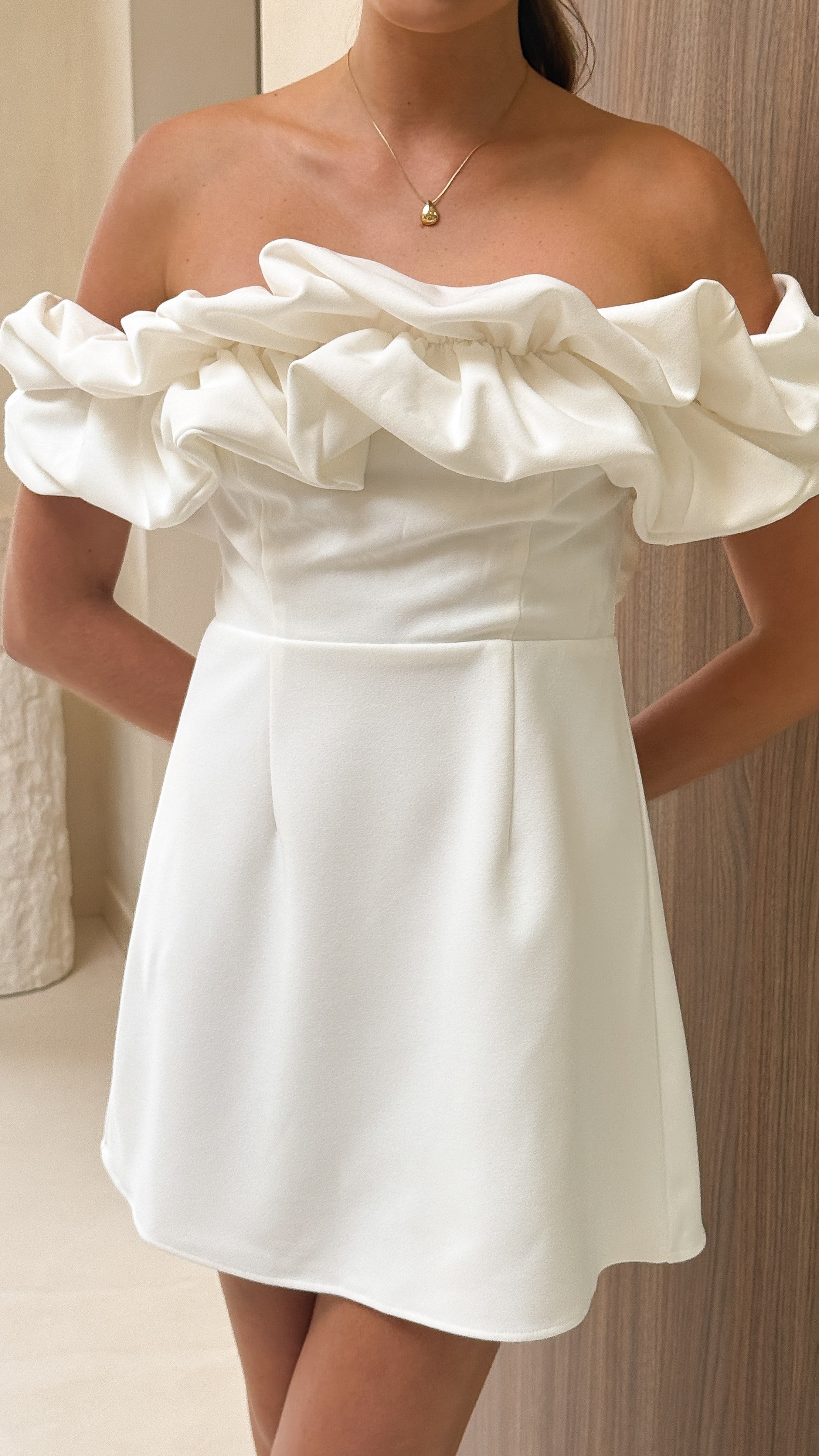 Bernadette Mini Dress - White