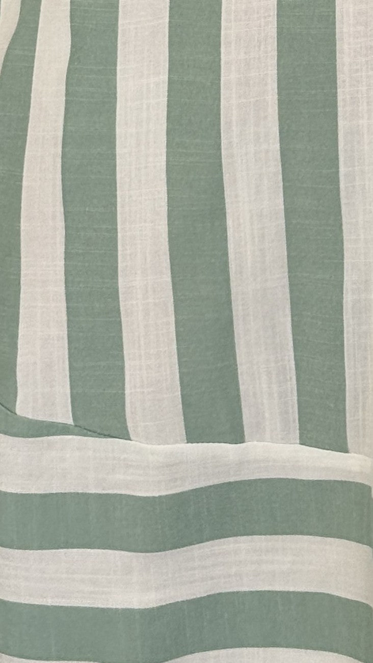 Baylee Mini Dress - Sage Stripe