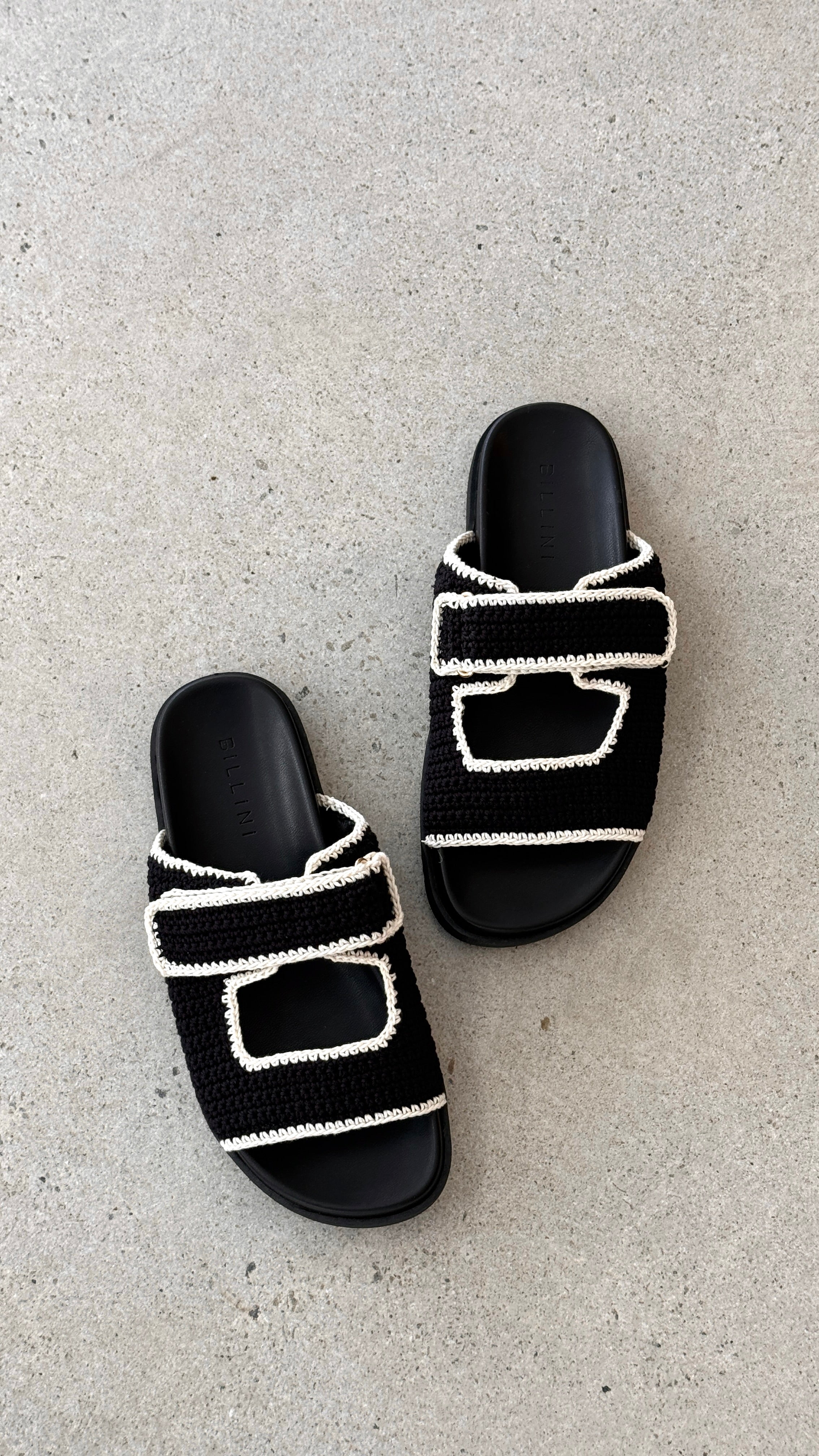 Abbot Sandals - Black / White Contrast
