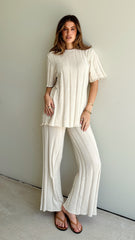 Bayu Knit Pants - Cream